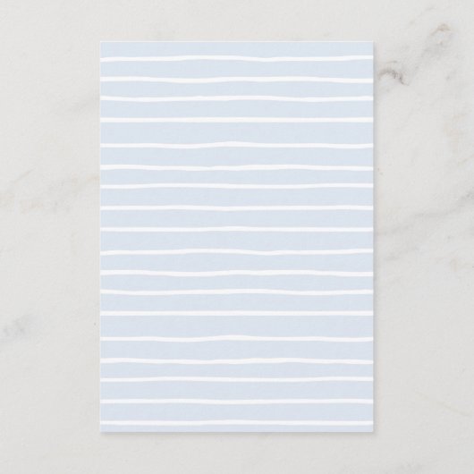 Blue Hydrangea Bloom Script Details QR Code Small Informatiekaartje (Achterkant)