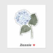 Blue Hydrangea Bloom Vinyl Sticker (Vel)