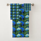 Blue Hydrangea Blooms Floral Bath Towel Bad Handdoek (Insitu)