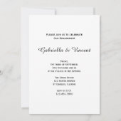 Blue Hydrangea Blossom Engagement Party Kaart (Achterkant)