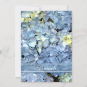 Blue Hydrangea Blossom Post Wedding Brunch Kaart (Voorkant)