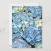Blue Hydrangea Blossom Wedding Rehearsal Dinner Kaart (Achterkant)