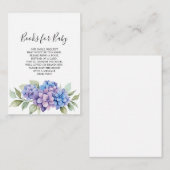 Blue Hydrangea Boeken voor Baby Kaart (Voorkant / Achterkant)