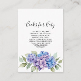 Blue Hydrangea Boeken voor Baby Kaart