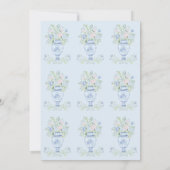 Blue Hydrangea Bow Bridal Shower Invitation (Dos)