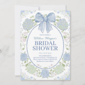 Blue Hydrangea Bridal Shower Invitation (Devant)