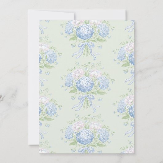 Blue Hydrangea Bridal Shower Invitation (Dos)