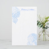 Blue Hydrangea Briefpapier (Staand voorkant)