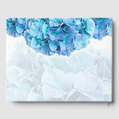 Blue Hydrangea Bruiloft Gastenboek (Achterkant)