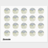  Blue Hydrangea - Bruiloft Seal Stickers (Vel)