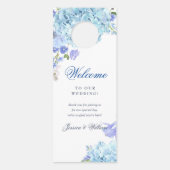 Blue Hydrangea bruiloft welkom niet storen (Achterkant)