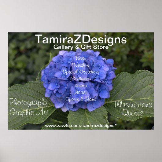 Blue Hydrangea Business POSTER Banner (Voorkant)