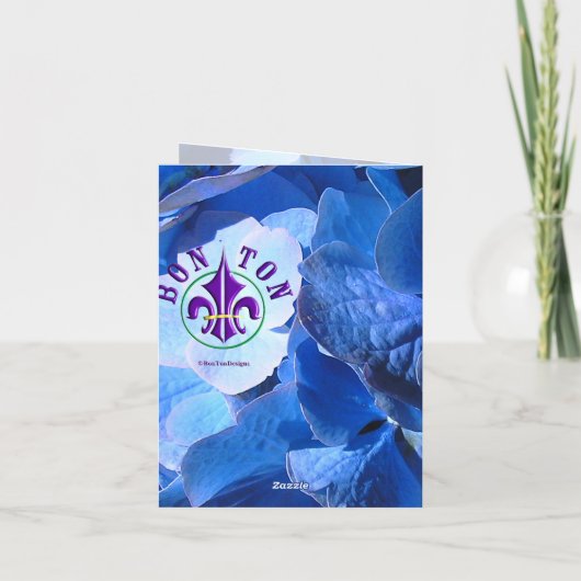 Blue Hydrangea - Carte Note (Dos)