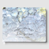 Blue Hydrangea Celebration of Life Memorial Gastenboek (Voorkant)