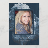 Blue Hydrangea Celebration of Life Programme (Devant)