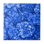 Blue Hydrangea Ceramic Tile Tegeltje (Voorkant)