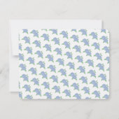 Blue Hydrangea Classic Coastal gepersonaliseerd Notitiekaartje (Achterkant)