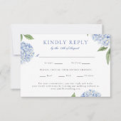 Blue Hydrangea Classic Food Choice Mariage Réponse (Devant)