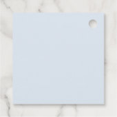 Blue Hydrangea Crest Wedding Monogram Bedankjes Labels (Achterkant)