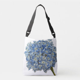 Blue Hydrangea Crossbody Tas