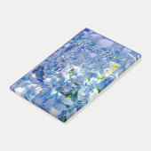 Blue Hydrangea Custom Name Address Post-it® Notes (Schuin)
