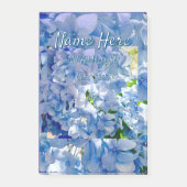 Blue Hydrangea Custom Name Address Post-it® Notes (Voorkant)