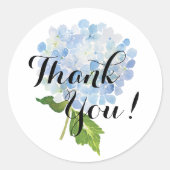Blue Hydrangea Dank u Stickers (Voorkant)