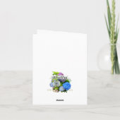 Blue Hydrangea dans une carte Vase Blank Note Card (Dos)