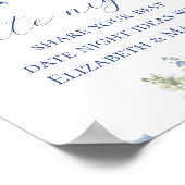 Blue Hydrangea Datum Night Jar Ideeën Spelbord Poster (Hoek)