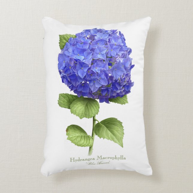 Blue Hydrangea Decoratief Kussen (Voorkant(Verticaal))