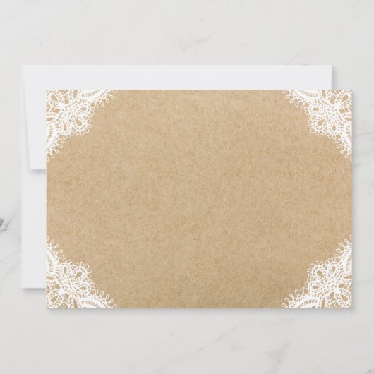 Blue Hydrangea dentelle Kraft Moderne Merci Rustiq (Dos)