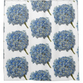 Blue Hydrangea Douchegordijn (Voorkant)