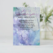 BLUE HYDRANGEA & DRAGONFLY Bat Mitzvah Party Kaart (Staand voorkant)