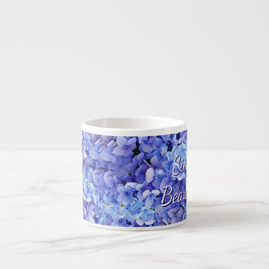 Blue Hydrangea Espresso Cup Kop (Voorkant)