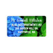 Blue Hydrangea et Feuilles Retourner les étiquette (Devant)