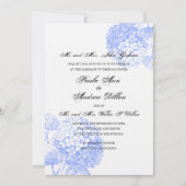 Blue Hydrangea Faire-part de mariage (Devant)
