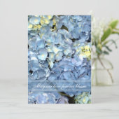 Blue Hydrangea Faire-part de mariage (Debout devant)