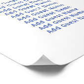 Blue Hydrangea First Communion Seating Chart Poster (Hoek)