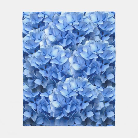 Blue Hydrangea Fleece Deken (Voorkant)