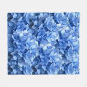 Blue Hydrangea Fleece Deken (Voorkant (Horizontaal))