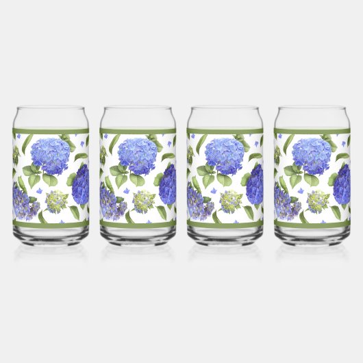 Blue Hydrangea Fleurs Art Botanique (Recto)