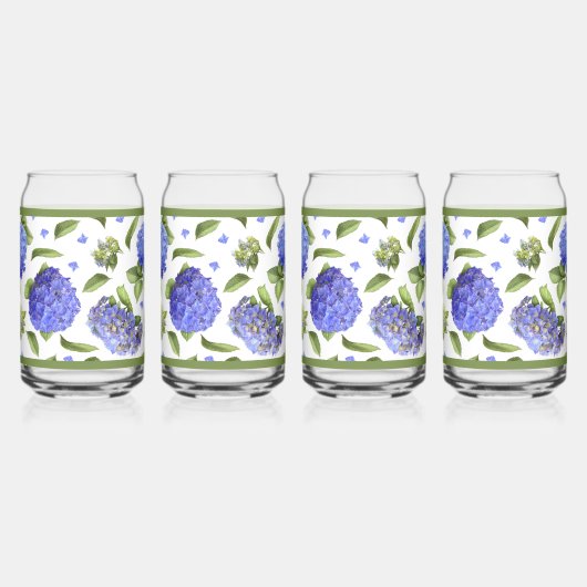 Blue Hydrangea Fleurs Art Botanique (Gauche)