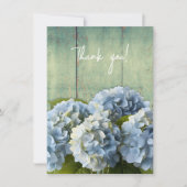 Blue Hydrangea Fleurs Merci Écriture (Devant)