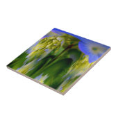 Blue Hydrangea Floral Abstract Art Tile Tegeltje (Zijkant)
