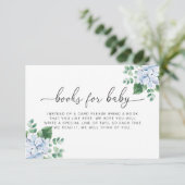 Blue Hydrangea Floral Book Request Insert Kaart (Staand voorkant)
