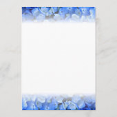 Blue Hydrangea Floral Border Fan Programme Paper Programma (Achterkant)