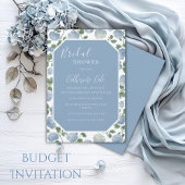 Blue Hydrangea Floral Bridal Shower Invitation Kaart