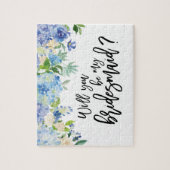 Blue Hydrangea Floral | Bruidsmeisje voorstel puzz Legpuzzel (Verticaal)