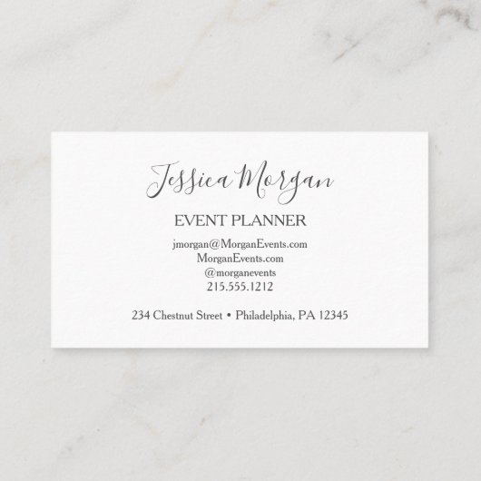 Blue Hydrangea Floral Cartes de visite (Dos)