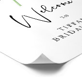 Blue Hydrangea Floral Fête des mariées Affiche de  (Coin)